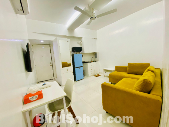 2-Room Furnished Apartments Rent in Bashundhara R/A